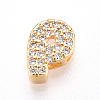 Brass Micro Pave Cubic Zirconia Charms KK-N254-217G-P-1