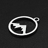Non-Tarnish 304 Stainless Steel Charms A-STAS-N090-LA003-2