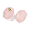 Natural Rose Quartz European Beads GG-CBA105B-02F-G-2