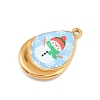 Printed 304 Stainless Steel Pendants LS-STAS-B116-01A-G01-2