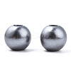 Spray Painted ABS Plastic Imitation Pearl Beads OACR-T015-05A-01-2