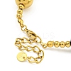 304 Stainless Steel & 201 Stainless Steel Round Beaded Bracelets for Women BJEW-G717-03C-GP-3