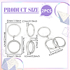 2Pcs 304 Stainless Steel Locket Pendant Keychain KEYC-UN00016-4