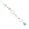 Synthetic Turquoise Starfish Turtle Beads Hanging Suncatchers HJEW-JM03446-6