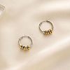Two Tone 304 Stainless Steel Hoop Earrings WGB54D4-02-1