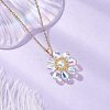 Glass & Glass Pearl Beads Pendants Necklaces for Women NJEW-MZ00106-05-1
