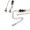 Clear Cubic Zirconia Star Pendant Necklaces Set NJEW-JN04150-3