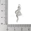 Brass Micro Pave Clear Cubic Zirconia Pendants KK-S505-03P-02-3