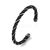 316 Surgical Stainless Steel Twisted Rope Shape Cuff Bangles BJEW-P319-04B-2