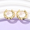 304 Stainless Steel Textured Hoop Earrings for Women EJEW-U060-01A-G-1
