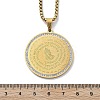 201 Stainless Steel Rhinestone Pendant Necklaces for Women NJEW-U021-05G-5