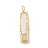 Copper Wire Wrapped Natural Selenite Big Pendants KK-E086-01G-3