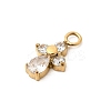 304 Stainless Steel Micro Pave Cubic Zirconia Pendants X-STAS-P431-40A-G-2