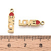 304 Stainless Steel & Enamel Word Love Pendants STAS-T073-20G-3