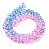 Transparent Painted Glass Beads Strands DGLA-A034-T6mm-A08-5
