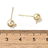 Brass Studs Earrings Finding KK-K383-03C-G-3