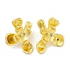 Rack Plating Flower Brass Stud Earrings EJEW-I313-09G-1