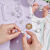 DIY Blank Dome 304 Stainless Steel Open Cuff Ring Making Kits DIY-UN0055-80-4