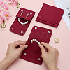 3Pcs 3 Styles Microfiber Flip Jewelry Bags ABAG-AR0001-06A-3