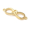 Rack Plating Brass Micro Pave Cubic Zirconia Infinity Connector Charms KK-C084-23A-G-2