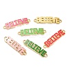 Alloy Enamel Links Connectors KK-P202-34G-1