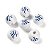 Natural Wood European Beads WOOD-S059-01H-1