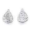 Brass Micro Pave Clear Cubic Zirconia Charms KK-N216-588P-1