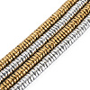 2 Strands 2 Colors Electroplate Non-magnetic Synthetic Hematite Beads Strands G-CW0001-11-1