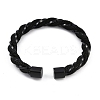 Ion Plating(IP) 304 Stainless Steel Cuff Bangles for Women STAS-M023-18B-2