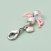 Angel Glass Seed Beads Pendant Decorations HJEW-MZ00109-04-4