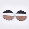 Tri-color Resin & Walnut Wood Pendants RESI-S358-78D-2