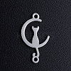 Tarnish Resistant 201 Stainless Steel Kitten Links connectors STAS-T049-T648-1-1