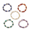 Natural Gemstone Beaded Stretch Rings RJEW-JR00866-2
