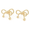 Brass Stud Earrings for Women EJEW-S225-12G-01-1
