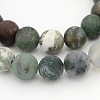 Frosted Round Natural Moss Agate Beads Strands G-J338-04-10mm-1