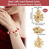 6Pcs Brass Micro Pave Cubic Zirconia Pendants ZIRC-BBC0002-20-2