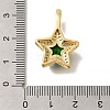 Brass Micro Pave Cubic Zirconia Pendants KK-K389-045G-3