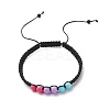 Acrylic Braided Bead Bracelet BJEW-JB08546-1