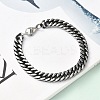 304 Stainless Steel Cuban Link Chain Bracelets for Men Women BJEW-D367-01-2