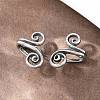 Flower 316 Stainless Steel Non- Piercing Cartilage Earrings AJEW-C044-07B-AS-3