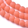 Frosted Opaque Glass Bead Strands X-FGLA-G002-A07-3