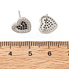 Brass Micro Pave Cubic Zirconia Stud Earrings for Women EJEW-G428-11P-01-5