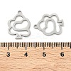 Hollow 201 Stainless Steel Pendants STAS-F337-10E-P-3