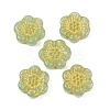 Baking Paint and Golden Metal Enlaced Glass Beads DGLA-T004-09C-1