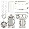 DIY Rectangle Pendant Making Kits DIY-FS0009-40-1