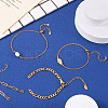 16Pcs 4 Style Adjustable 304 Stainless Steel Chain Link Bracelets Making AJEW-TA0001-24-6