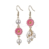 Shell Pearl Dangle Earring EJEW-JE05764-3