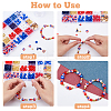 Independence Day Acrylic Beaded Stretch Bracelet with Alloy Enamel Charms DIY Making Finding Kit DIY-FH0006-72-4