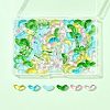 200Pcs Spray Painted Transparent Glass Beads GLAA-FS0002-54A-6