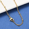 304 Stainless Steel Chain Necklaces MAK-L015-40G-3